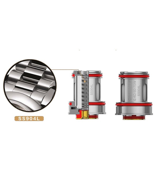 Uwell Crown 4-IV Dual SS904L Replacement Coil (4pcs-pack)