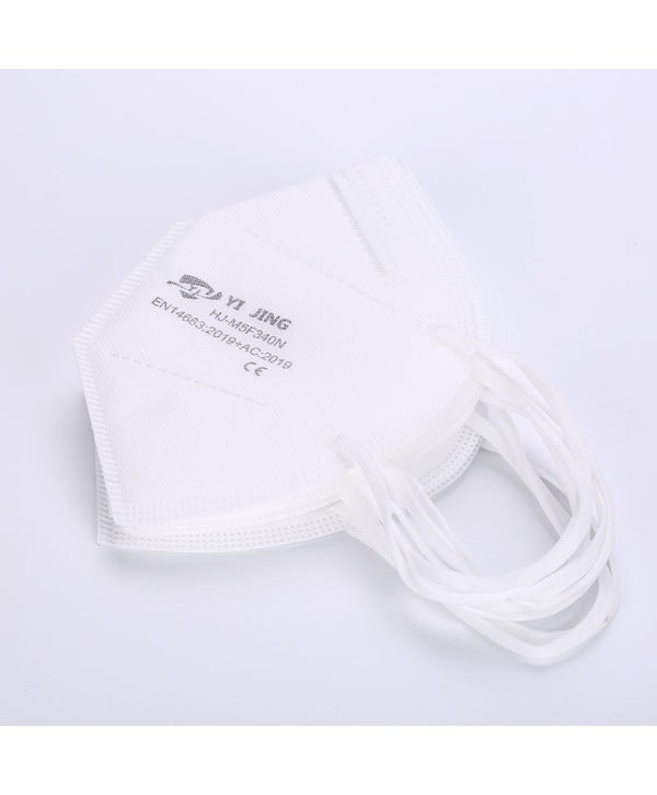 YIJING Non-Sterile Medical Disposable Folding Face Mask - 5pcs/Pack